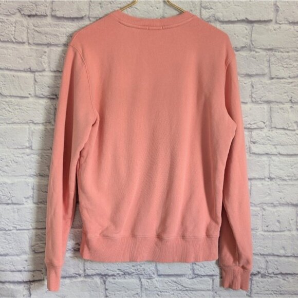 Lacoste Live Retro Tennis Sweatshirt M Peach Pink Embroidered 80s 90s Preppy - Picture 4 of 7